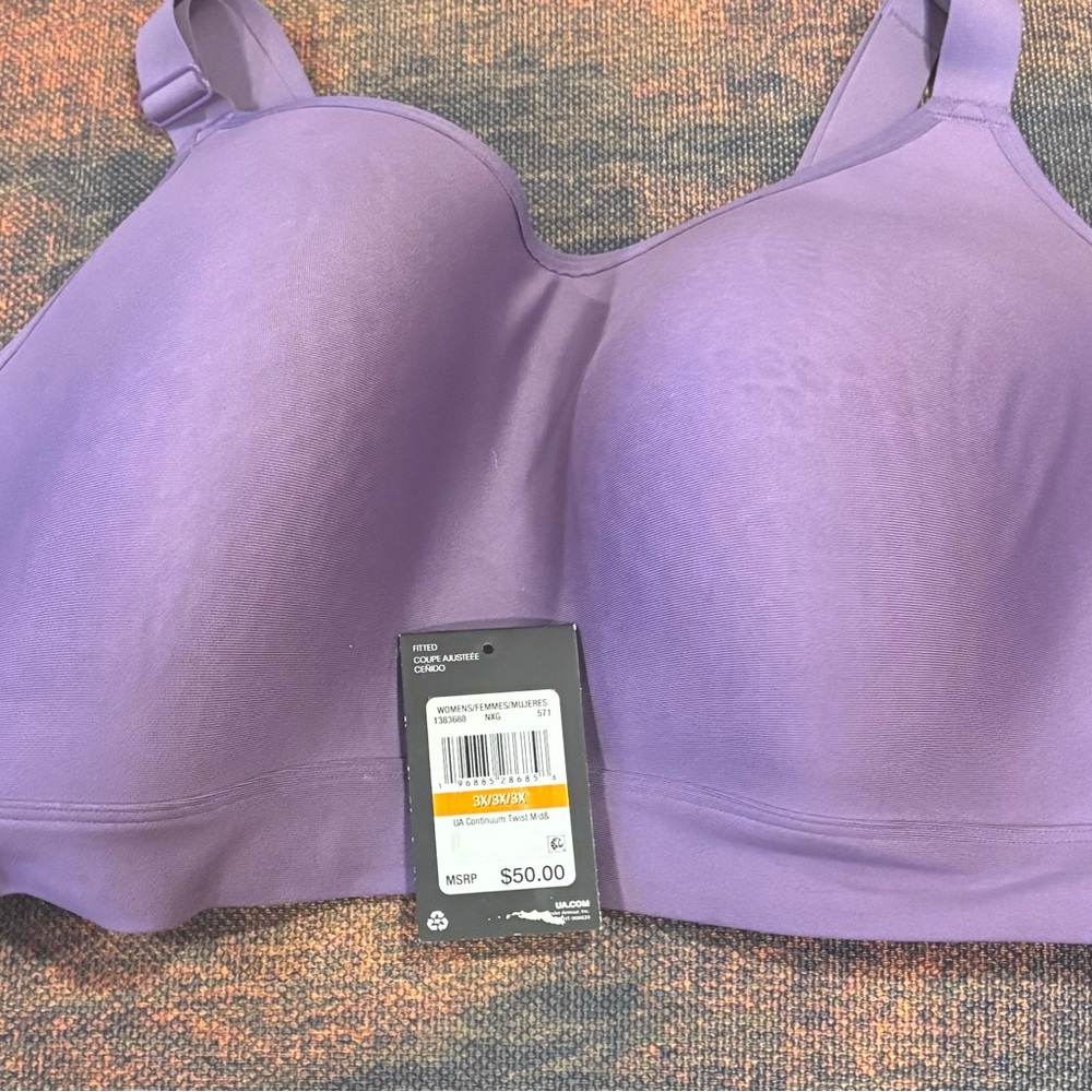 Under Armour Purple Seamless Bra Intimates NWOT